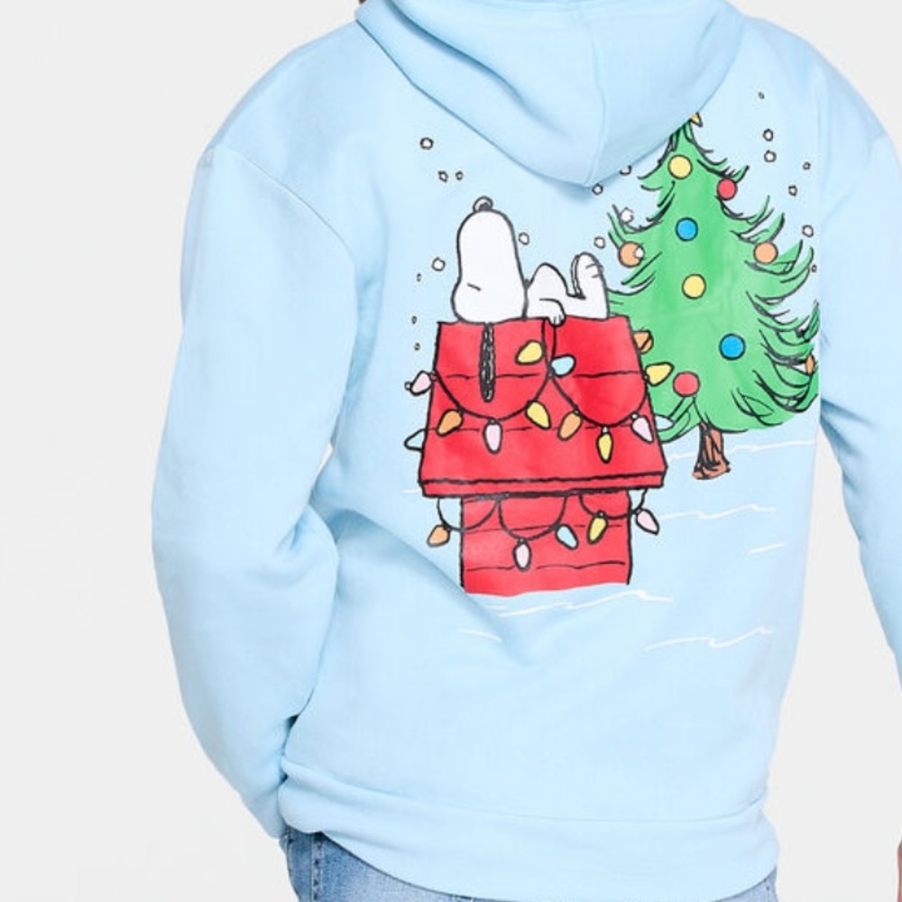 Snoopy Christmas Tree Pullover Hoodie